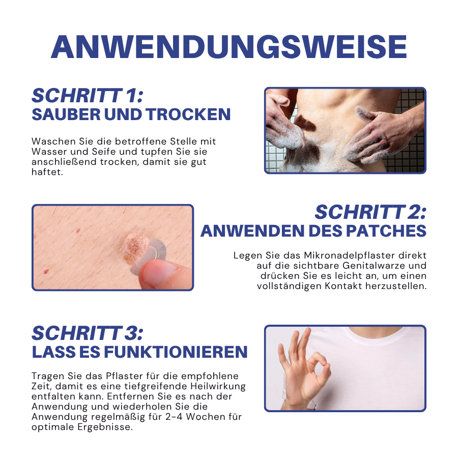 Fivfivgo® Profi Mikronadel HPV Genitalien Warzen Entfernung Patch