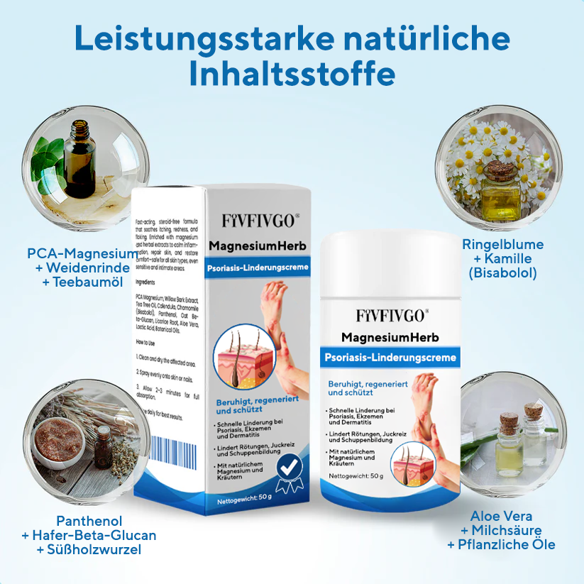 Fivfivgo® MagnesiumHerb PRO Psoriasis-Linderungscreme