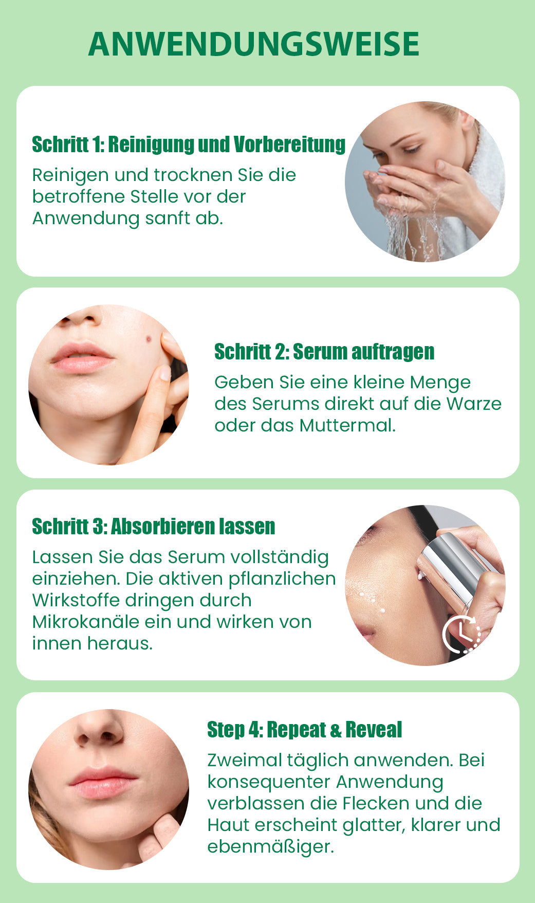 Oveallgo® Koreanisches DermaClear Reedle Shot 100 Serum zum Entfernen von Warzen und Muttermalen