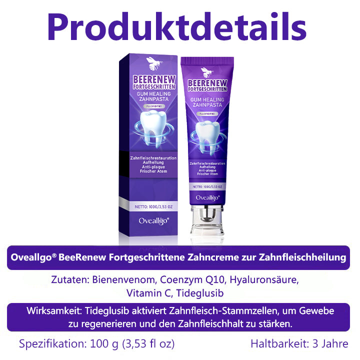 Oveallgo® BeeRenew Zahnpasta für fortgeschrittene Zahnfleischheilung