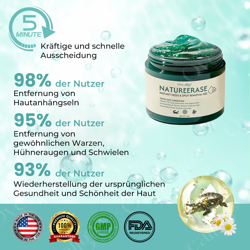 ✅ Offizieller Laden: Oveallgo® NatureErase Pro Gel zur sofortigen Entfernung von Muttermalen und Flecken