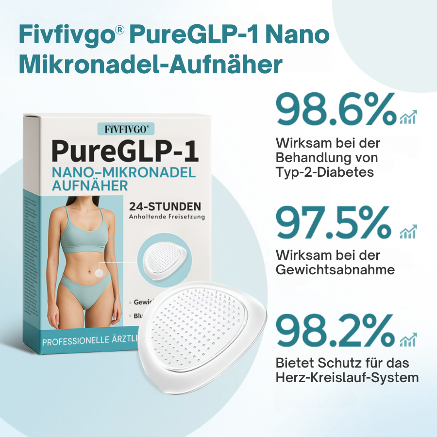 Fivfivgo® Exklusiv PureGLP-1 Nano Mikronadel-Aufnäher