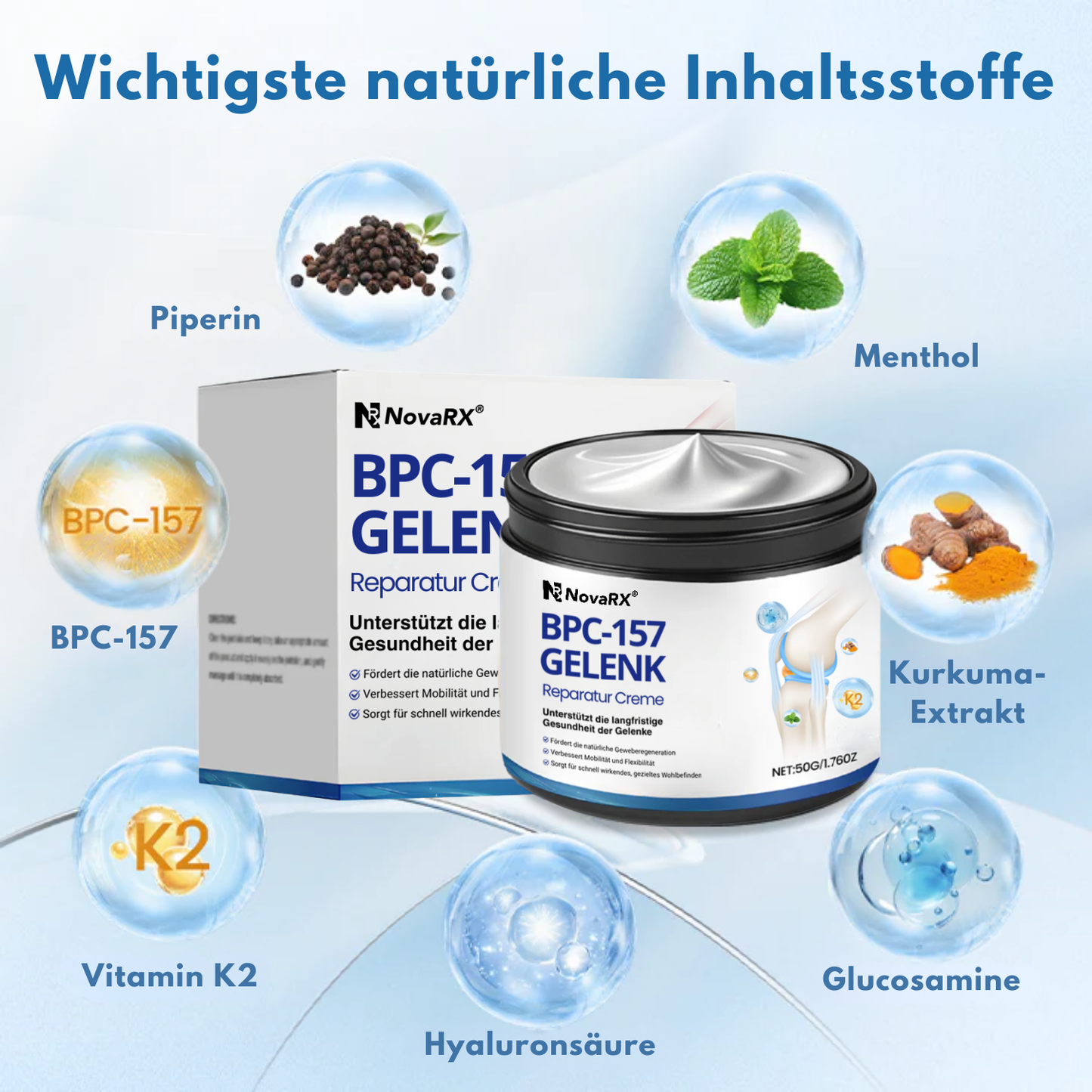 NovaRX® BPC-157 Gelenk Reparatur Creme