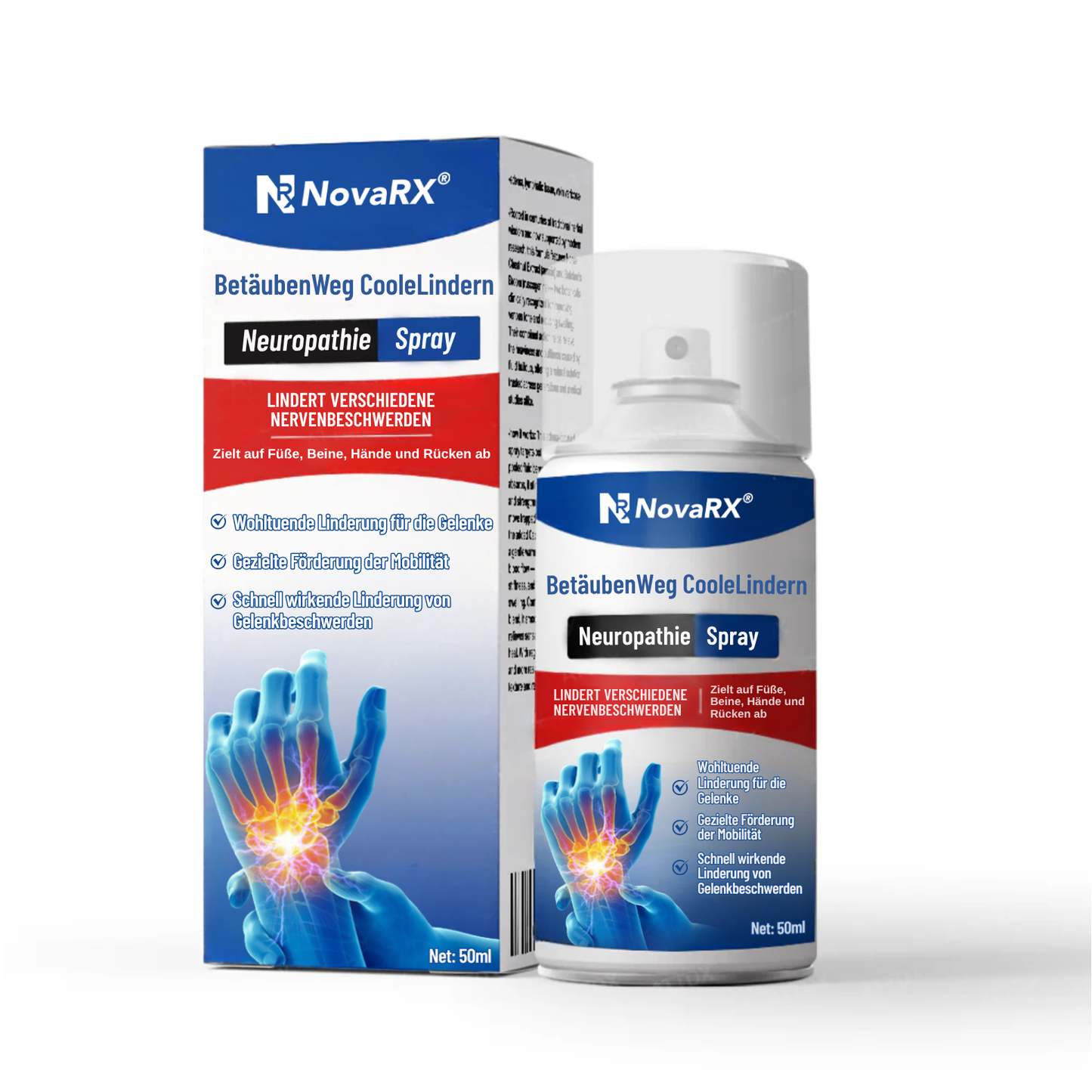 NovaRX® PRO BetäubenWeg CooleLindern Neuropathie-Spray