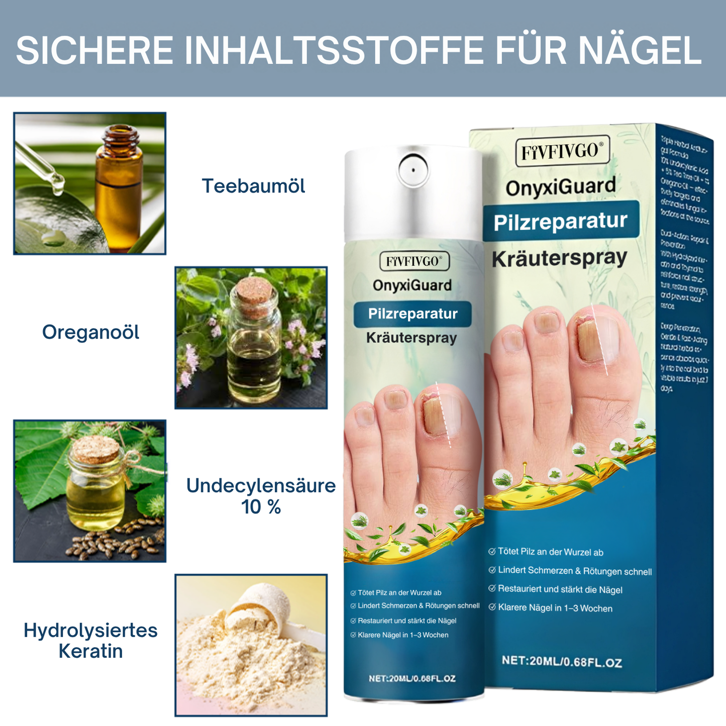 Fivfivgo® OnyxiGuard Profi Pilzreparatur Kräuterspray