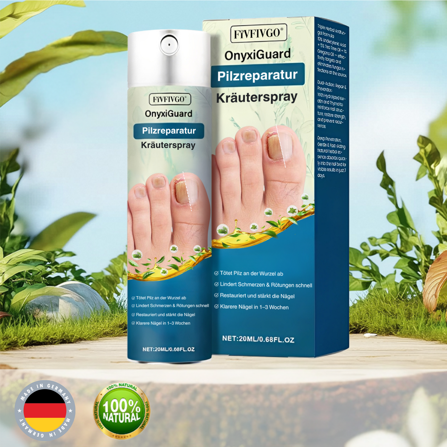 Fivfivgo® OnyxiGuard Profi Pilzreparatur Kräuterspray