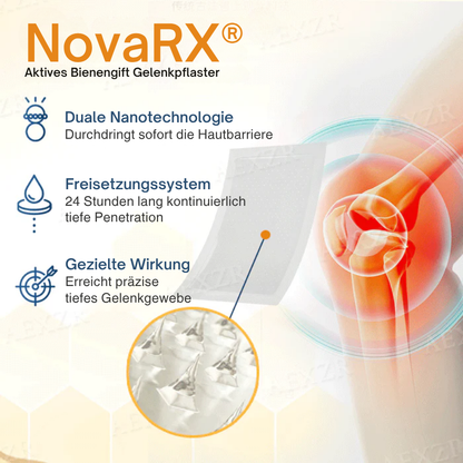 NovaRX® NanoDiffusion Aktives Bienengift Gelenkpflaster –🐝 🦵Linderung von Schulter-, Nacken-, Rücken- und Knieschmerzen in 10 Minuten!